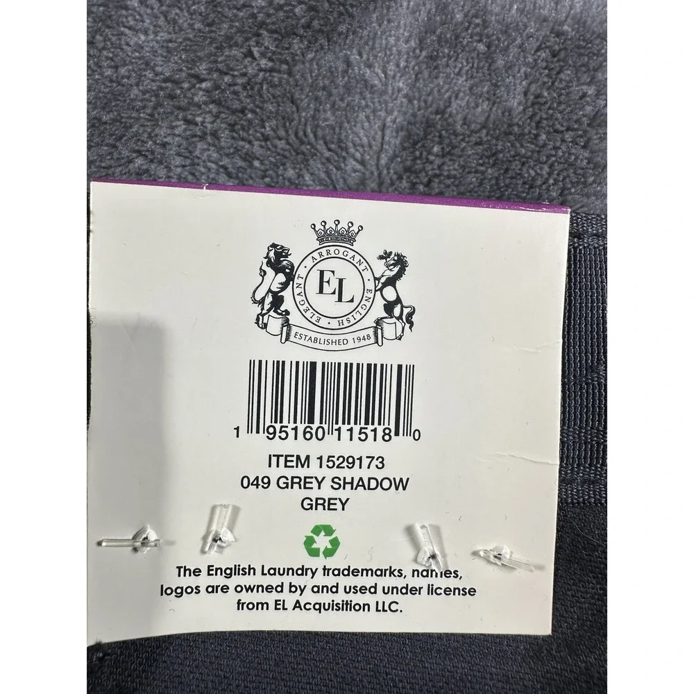 NEW‎ NWT English Laundry Pants  Shadow Grey  Slimmer Straight Leg Stretch 40x30
